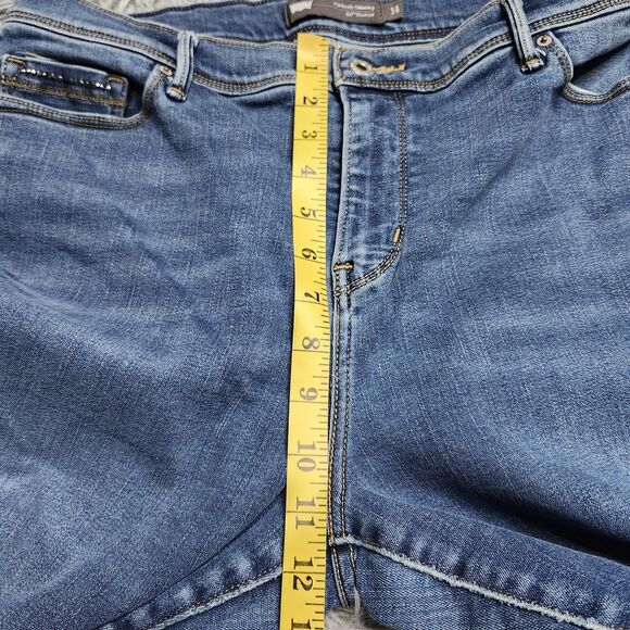 Levis 512 Jeans Womens 14 Blue Perfectly Slimming Bootcut Mid Rise Stretch Denim - Picture 6 of 15